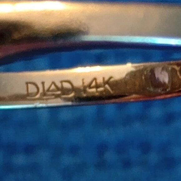 14k Gold Nugget Ring, 1.6 ct natural tanzanite and small diamond size 9-9.5 - Picture 8 of 11